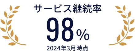 サービス継続率98%